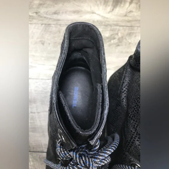 Sorel Women’s NL2264 Black Leather Premium Hidden Wedge Ankle Boots Size 10 - Picture 9 of 11